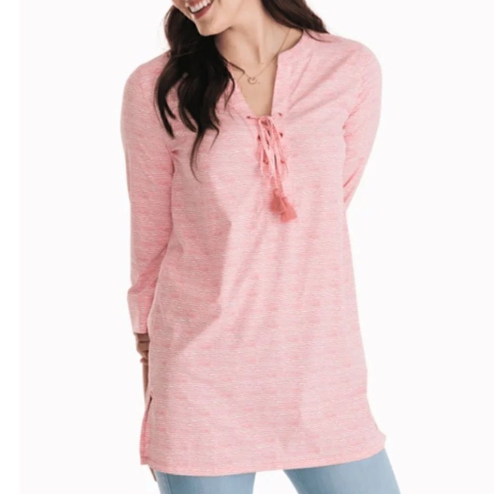Southern Tide Haley Intercoastal Striped Tunic Pink